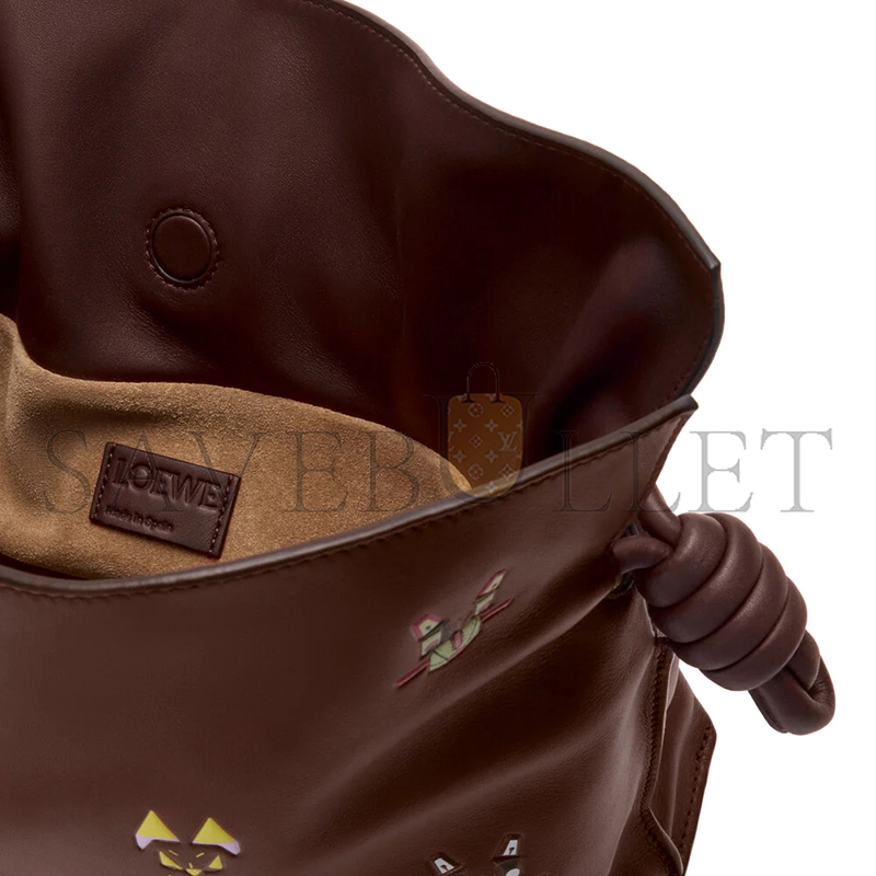 LOEWE CATS MEDIUM FLAMENCO CLUTCH IN NAPPA CALFSKIN A411FC1XDY (30*24.5*10.5cm)